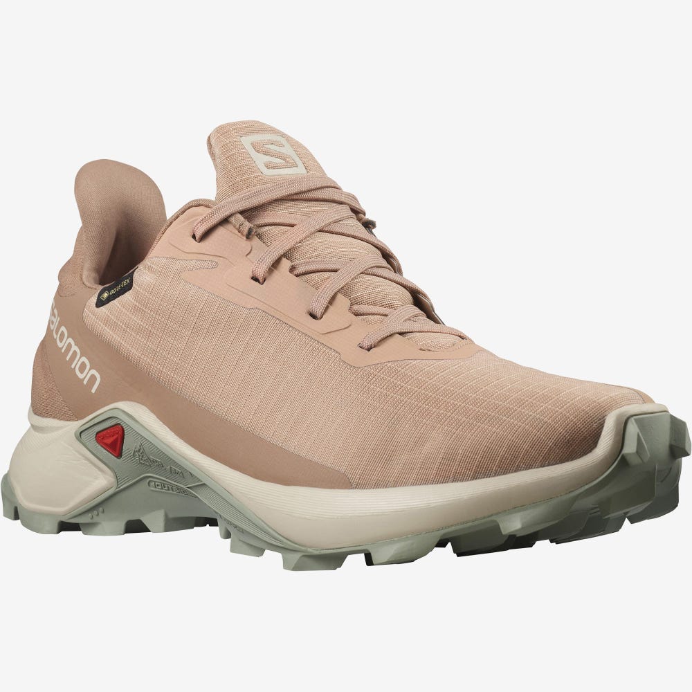 Salomon ALPHACROSS 3 GORE-TEX Terepfutó Cipő Női Bézs | HU384590