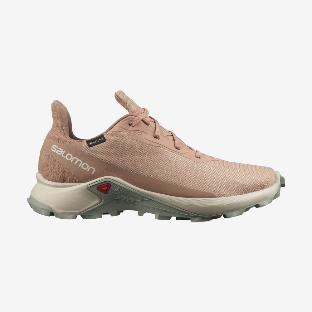 Salomon ALPHACROSS 3 GORE-TEX Terepfutó Cipő Női Bézs | HU384590