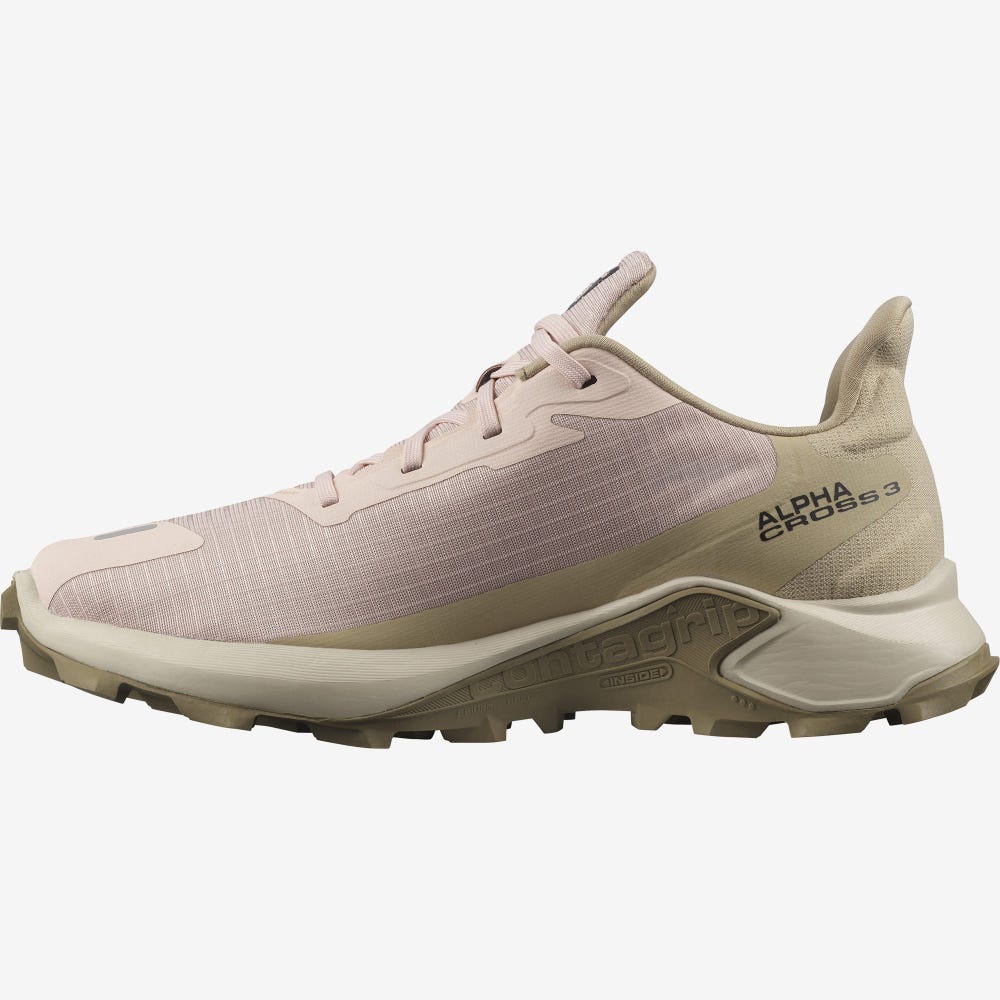 Salomon ALPHACROSS 3 Terepfutó Cipő Női Rózsaszín/Khaki | HU587634