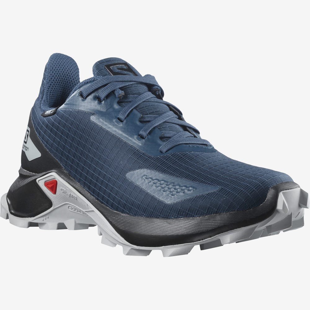 Salomon ALPHACROSS BLAST CLIMASALOMON™ WATERPROOF Terepfutó Cipő Gyerek Sötét Kék/Fekete | HU024936