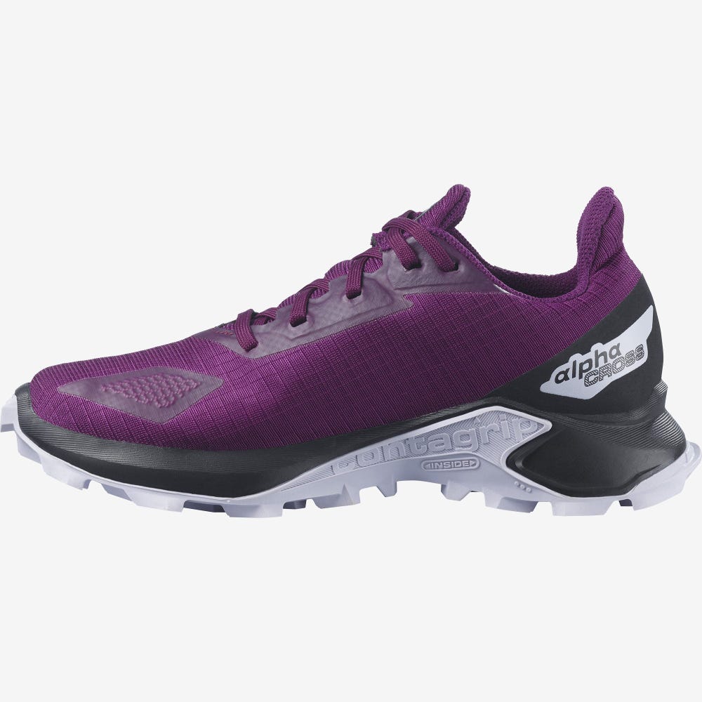 Salomon ALPHACROSS BLAST CLIMASALOMON™ WATERPROOF Terepfutó Cipő Gyerek Lila/Fekete/Lila | HU035746