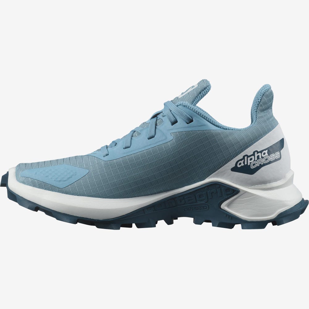 Salomon ALPHACROSS BLAST Futócipő Gyerek Kék/Fehér/Kék | HU749830