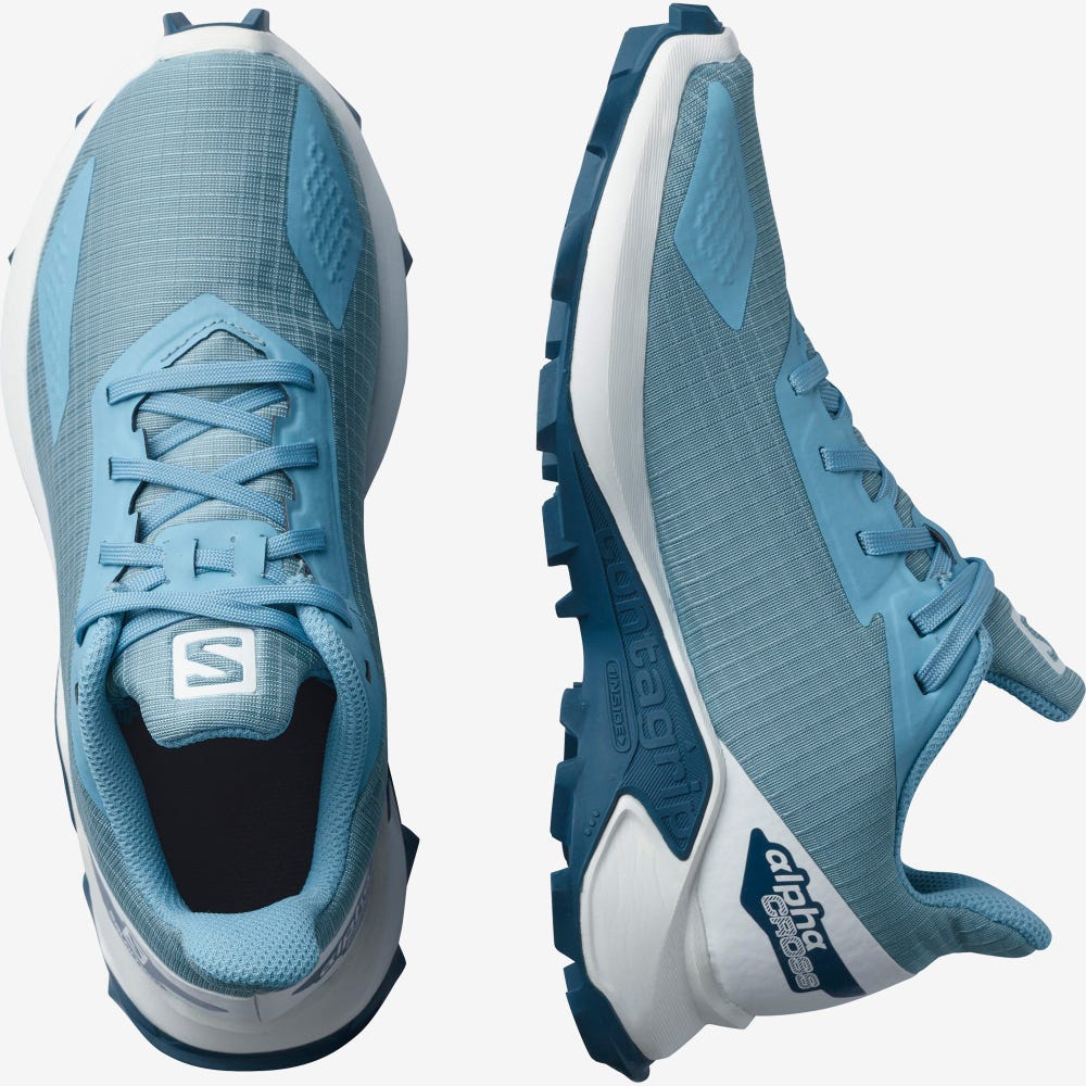 Salomon ALPHACROSS BLAST Futócipő Gyerek Kék/Fehér/Kék | HU749830