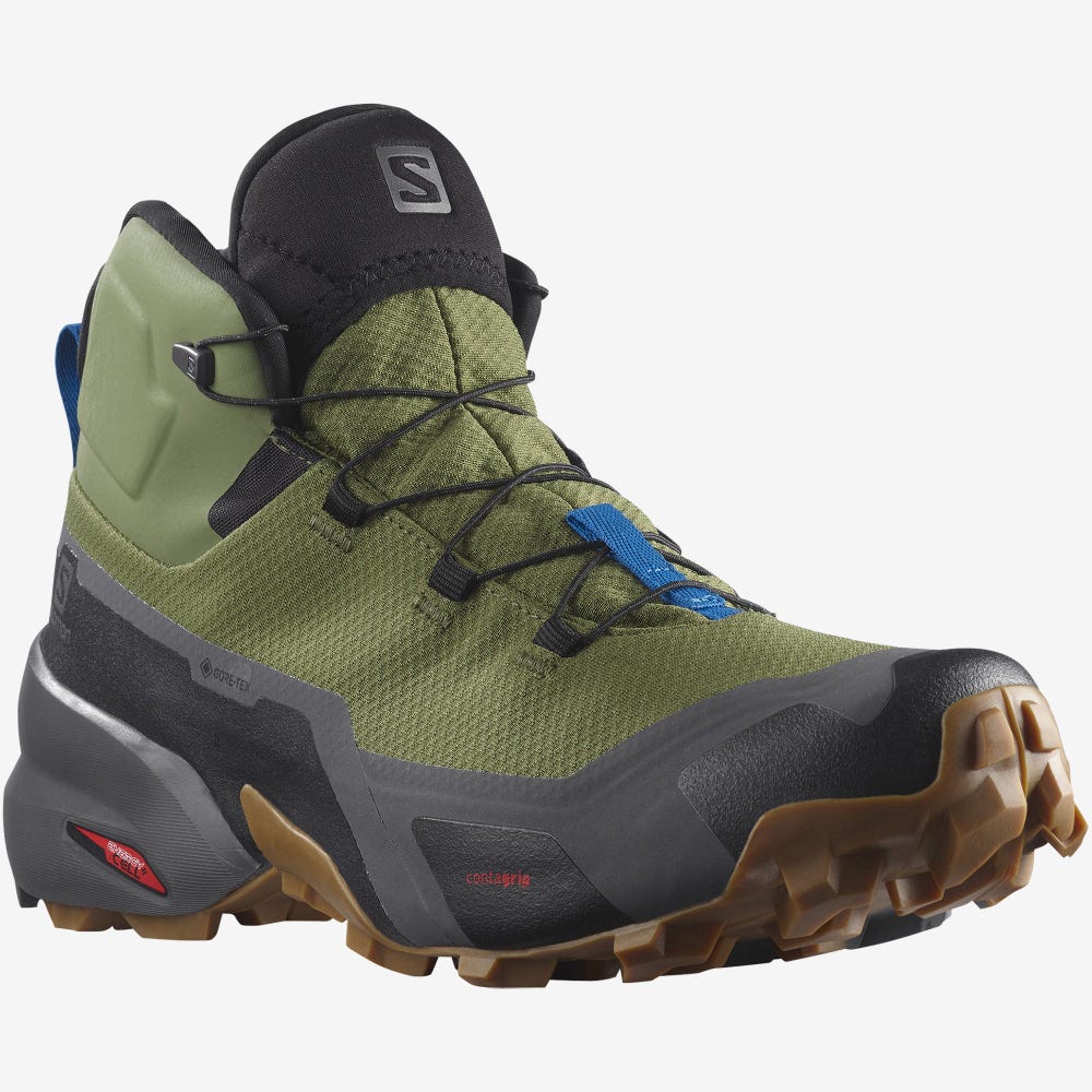 Salomon CROSS HIKE MID GORE-TEX Túrabakancs Férfi Olivazöld | HU098165