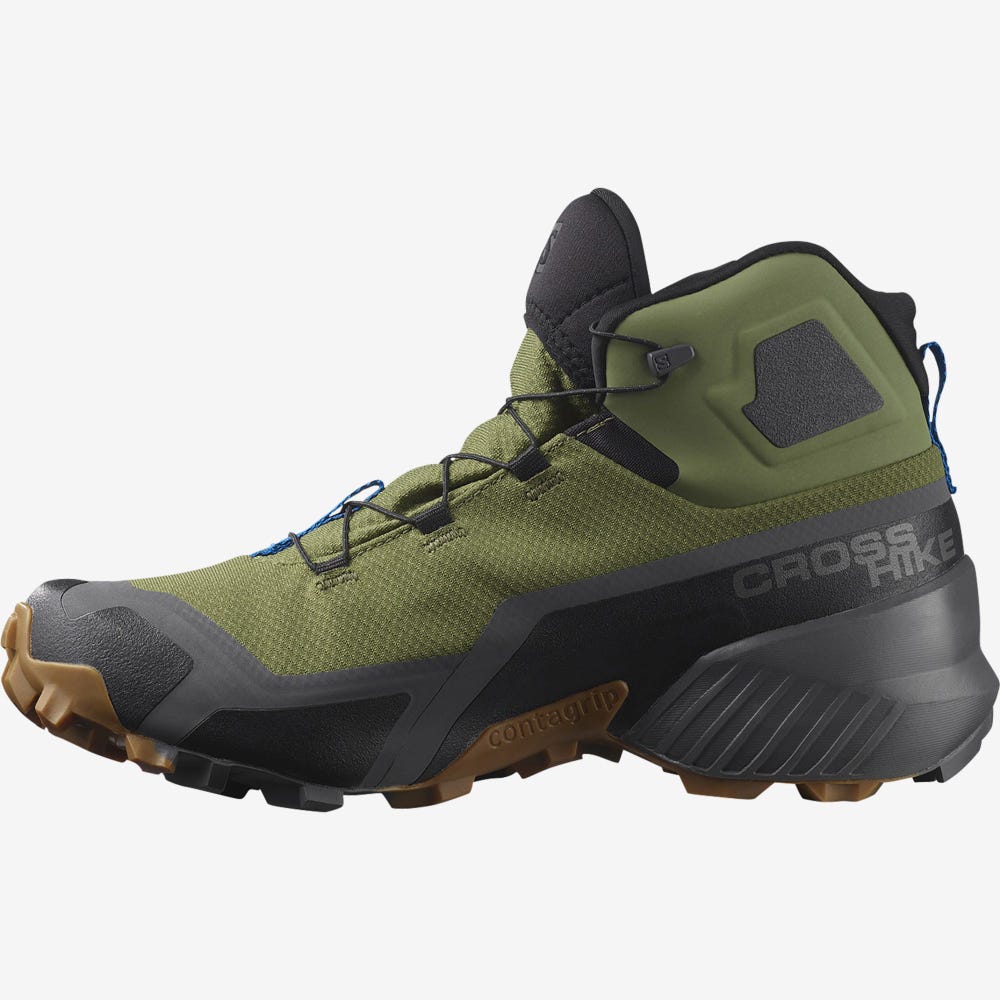 Salomon CROSS HIKE MID GORE-TEX Túrabakancs Férfi Olivazöld | HU098165