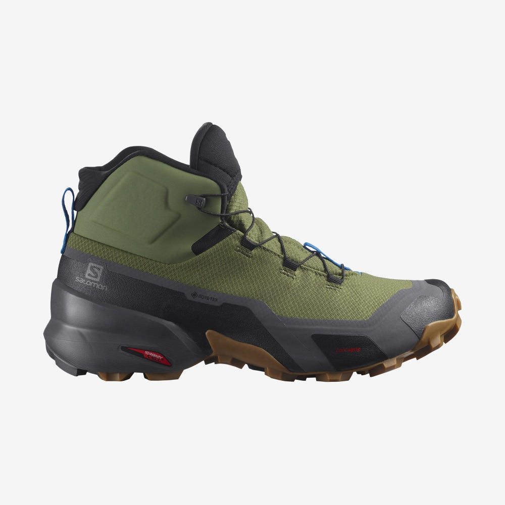 Salomon CROSS HIKE MID GORE-TEX Túrabakancs Férfi Olivazöld | HU098165