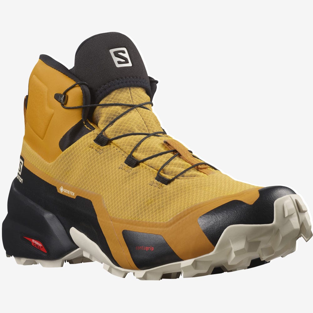 Salomon CROSS HIKE MID GORE-TEX Túrabakancs Férfi Sárga/Fekete | HU807439