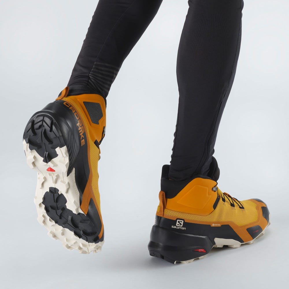 Salomon CROSS HIKE MID GORE-TEX Túrabakancs Férfi Sárga/Fekete | HU807439