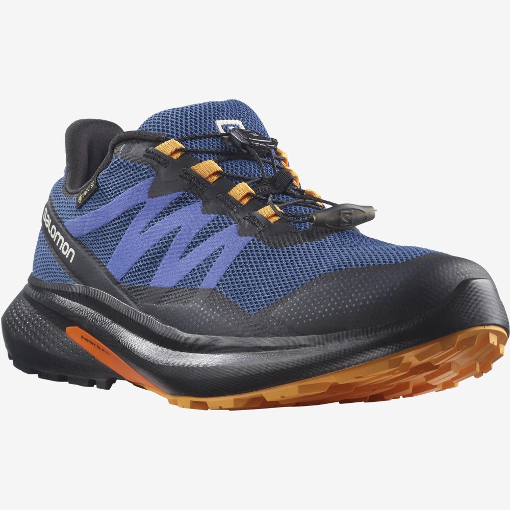 Salomon HYPULSE GORE-TEX Terepfutó Cipő Férfi Kék/Fekete/Narancssárga | HU935407