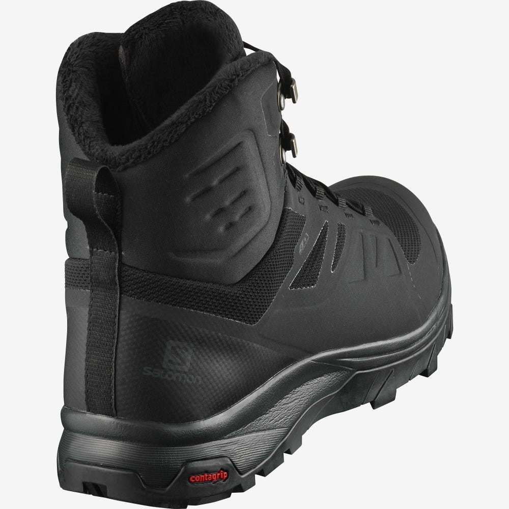 Salomon OUTBLAST THINSULATE™ CLIMASALOMON™ WATERPROOF Téli Bakancs Férfi Fekete | HU257810