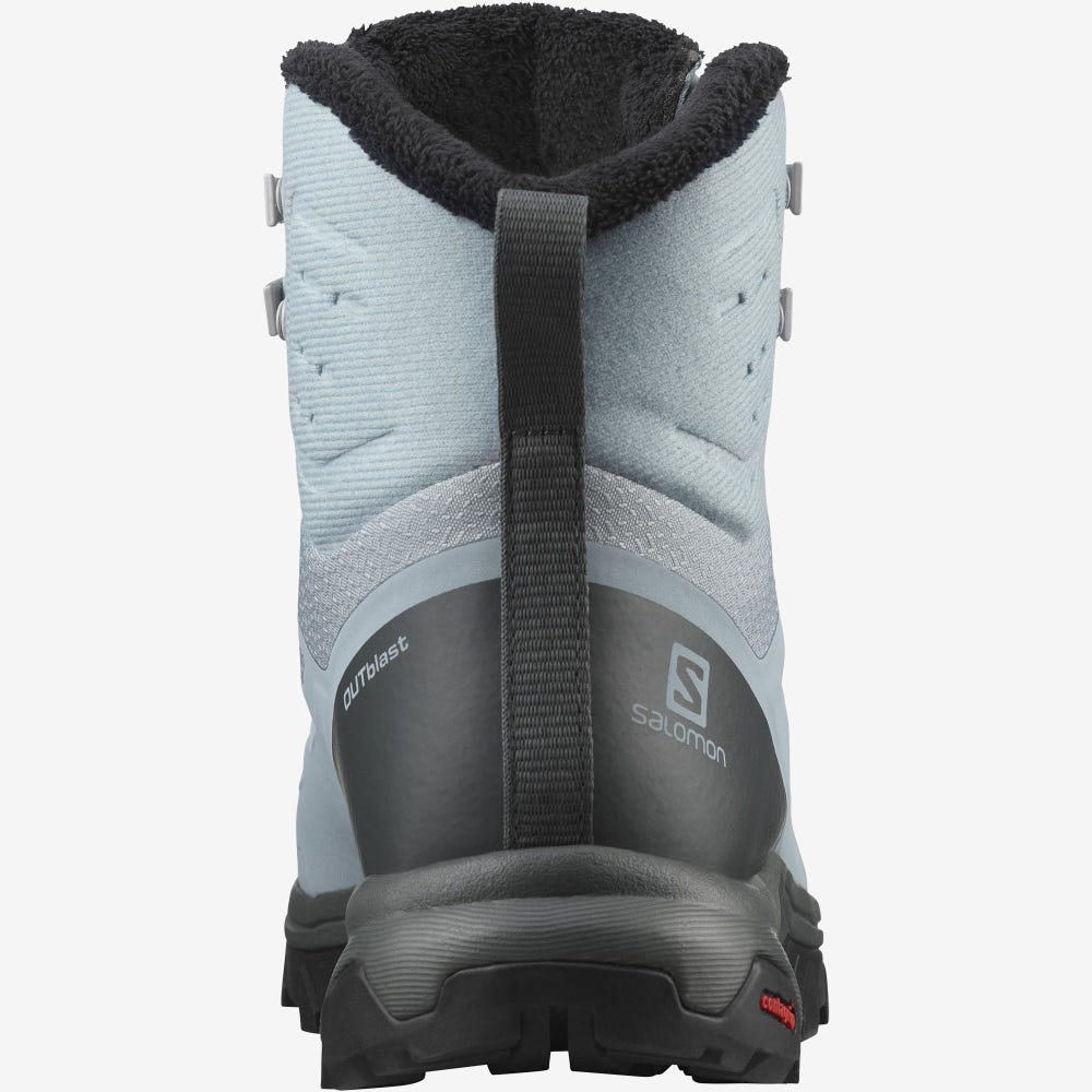 Salomon OUTBLAST THINSULATE™ CLIMASALOMON™ WATERPROOF Téli Bakancs Női Zöld/Fekete | HU376218