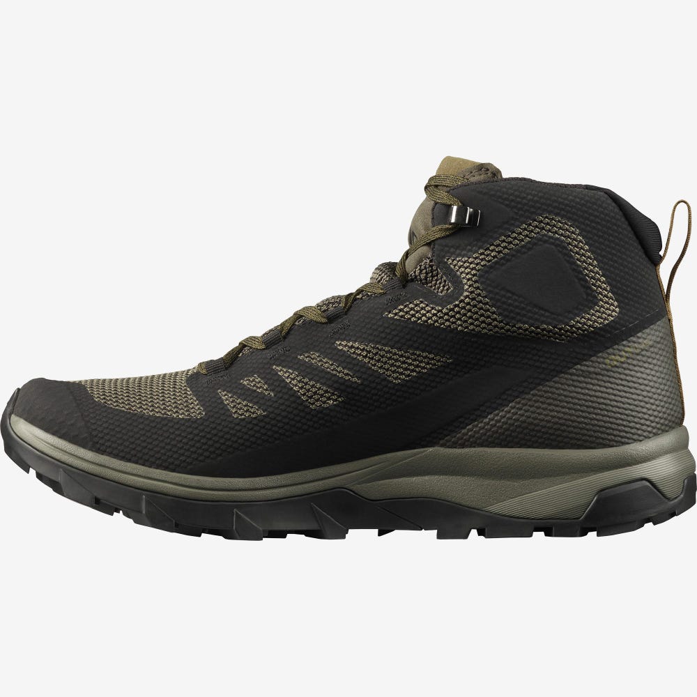 Salomon OUTLINE MID GORE-TEX Túrabakancs Férfi Fekete/Barna | HU261954