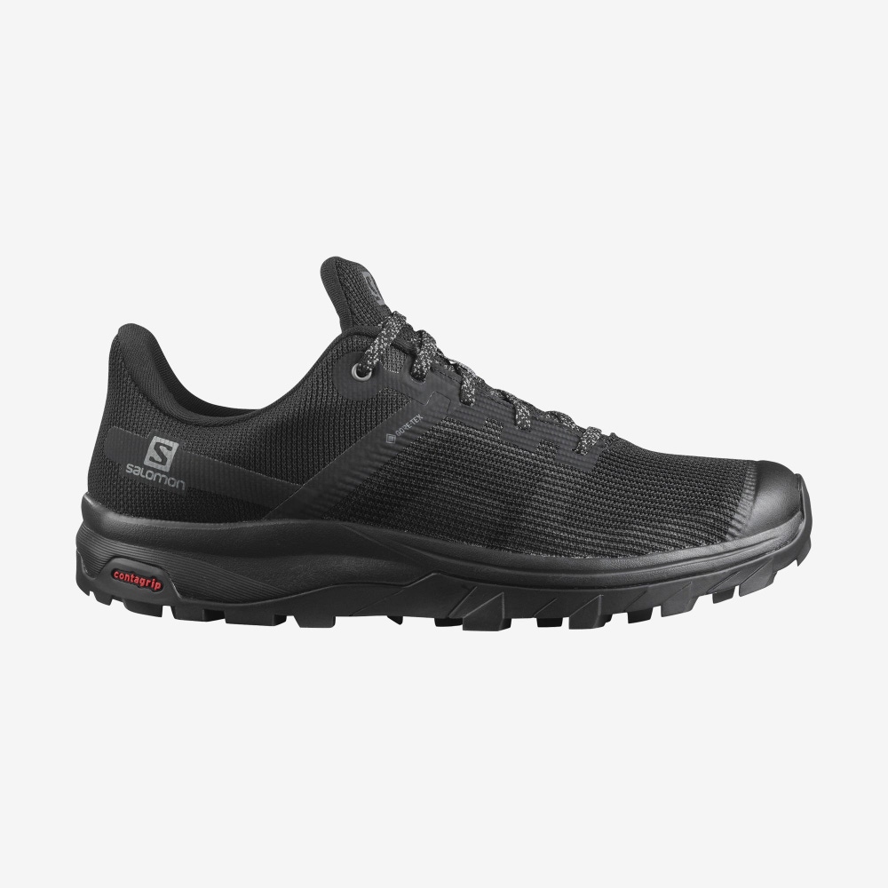 Salomon OUTLINE PRISM GORE-TEX Túracipő Női Szürke Zöld | HU052948