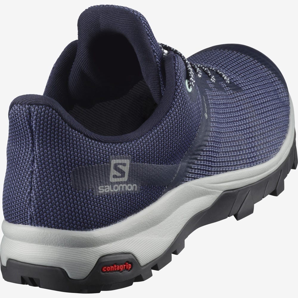 Salomon OUTLINE PRISM GORE-TEX Túracipő Női Kék Sötétkék/Sötétkék | HU637480