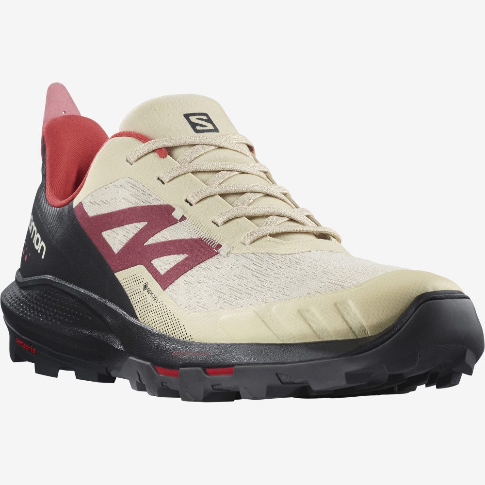 Salomon OUTPULSE GORE-TEX Túracipő Férfi Barna/Fekete/Piros | HU703251