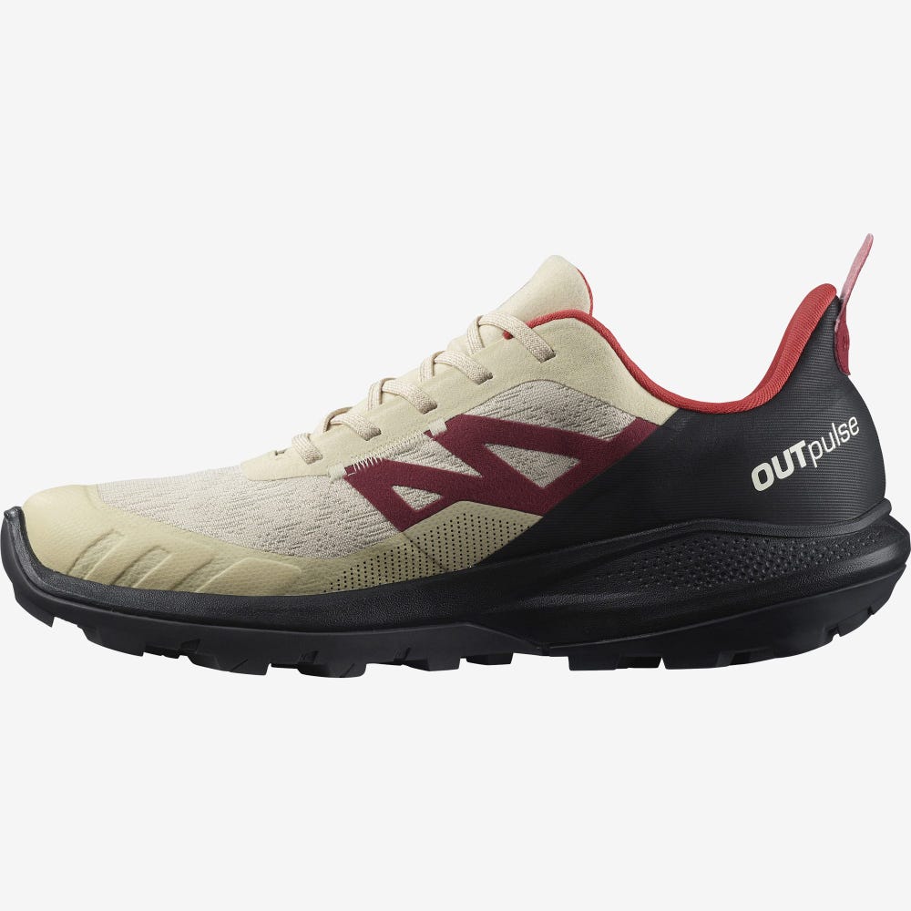 Salomon OUTPULSE GORE-TEX Túracipő Férfi Barna/Fekete/Piros | HU703251