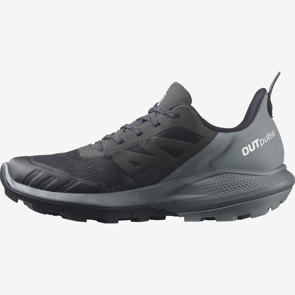 Salomon OUTPULSE GORE-TEX Túracipő Női Fekete/Világos Sárga | HU298603