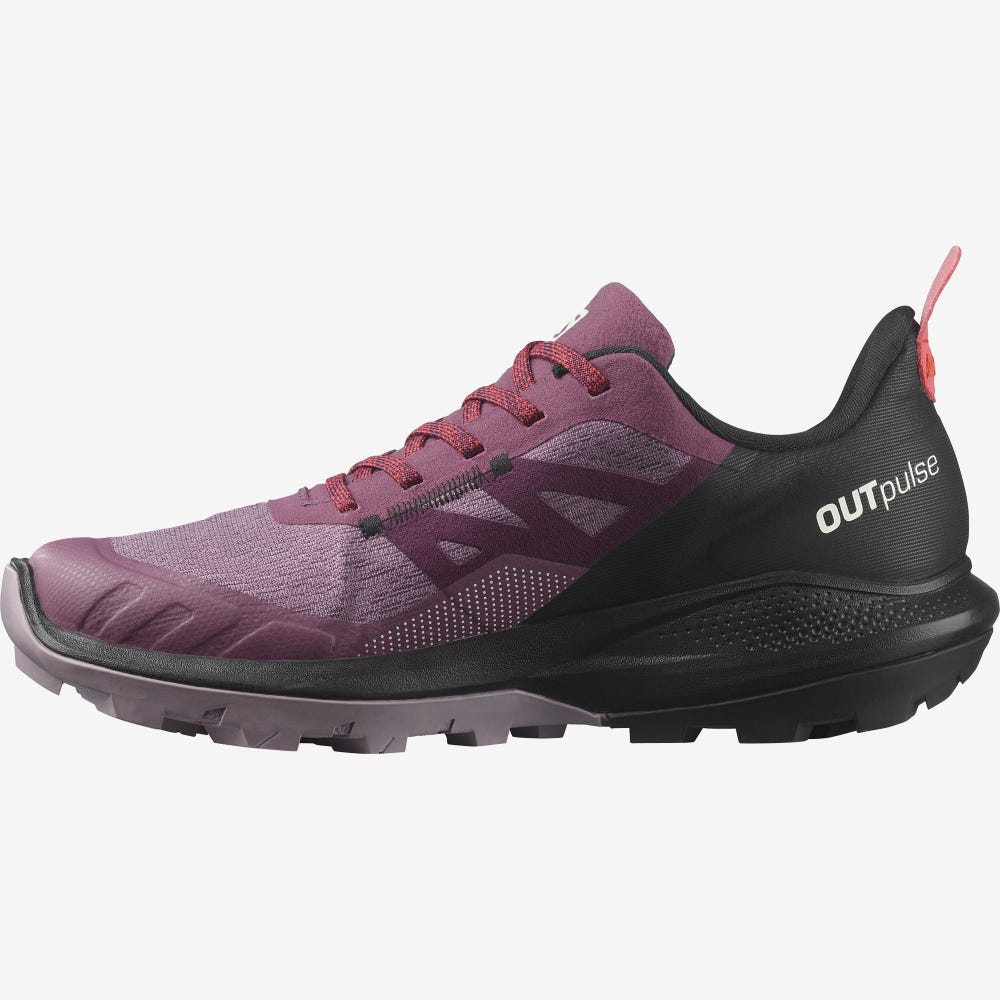 Salomon OUTPULSE GORE-TEX Túracipő Női Lila/Fekete/Piros | HU423610