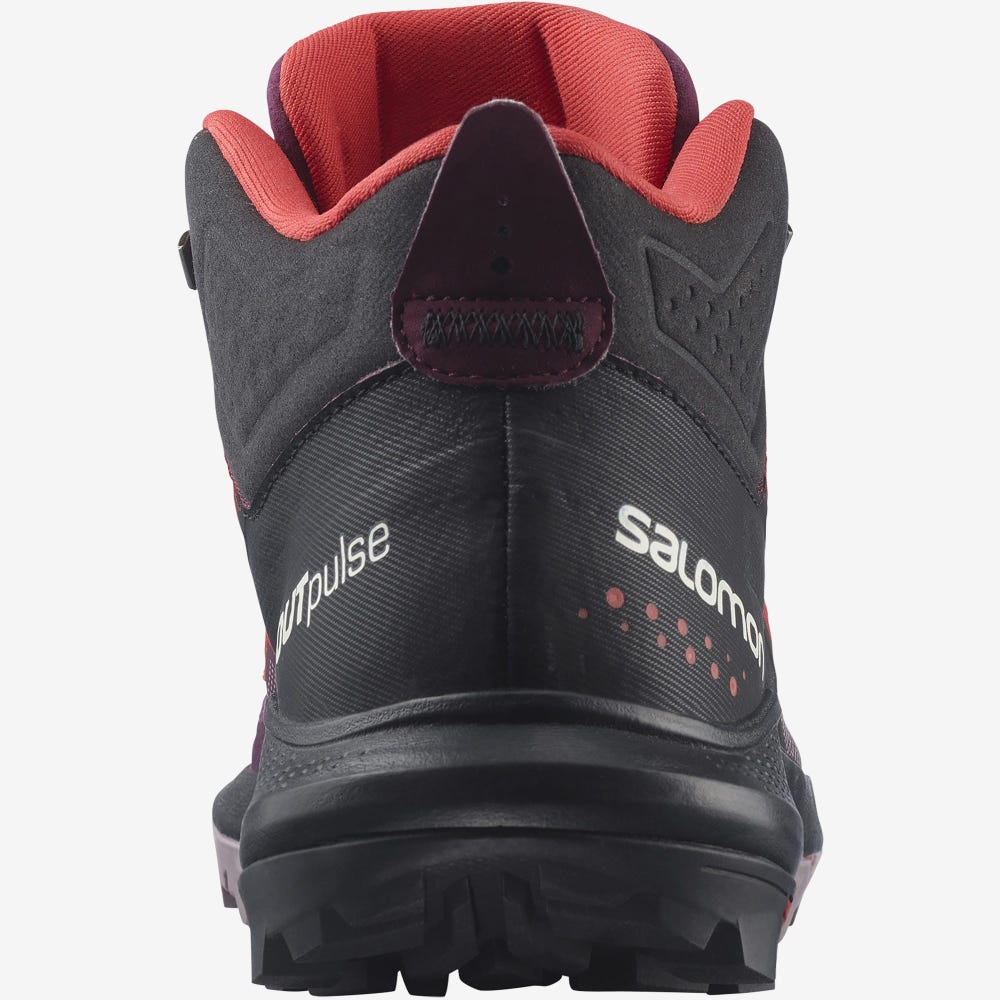 Salomon OUTPULSE MID GORE-TEX Túrabakancs Női Lila/Világos Sárga/Piros | HU240863