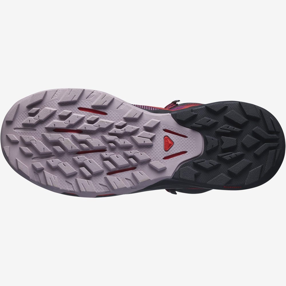 Salomon OUTPULSE MID GORE-TEX Túrabakancs Női Lila/Világos Sárga/Piros | HU240863