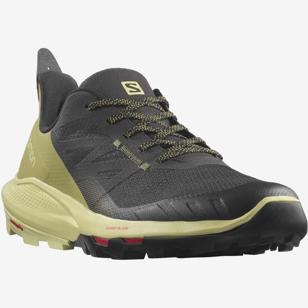 Salomon OUTPULSE Túracipő Férfi Fekete/Zöld/Piros | HU054986