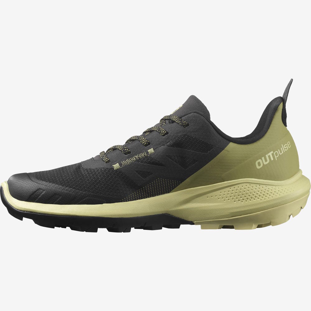 Salomon OUTPULSE Túracipő Férfi Fekete/Zöld/Piros | HU054986