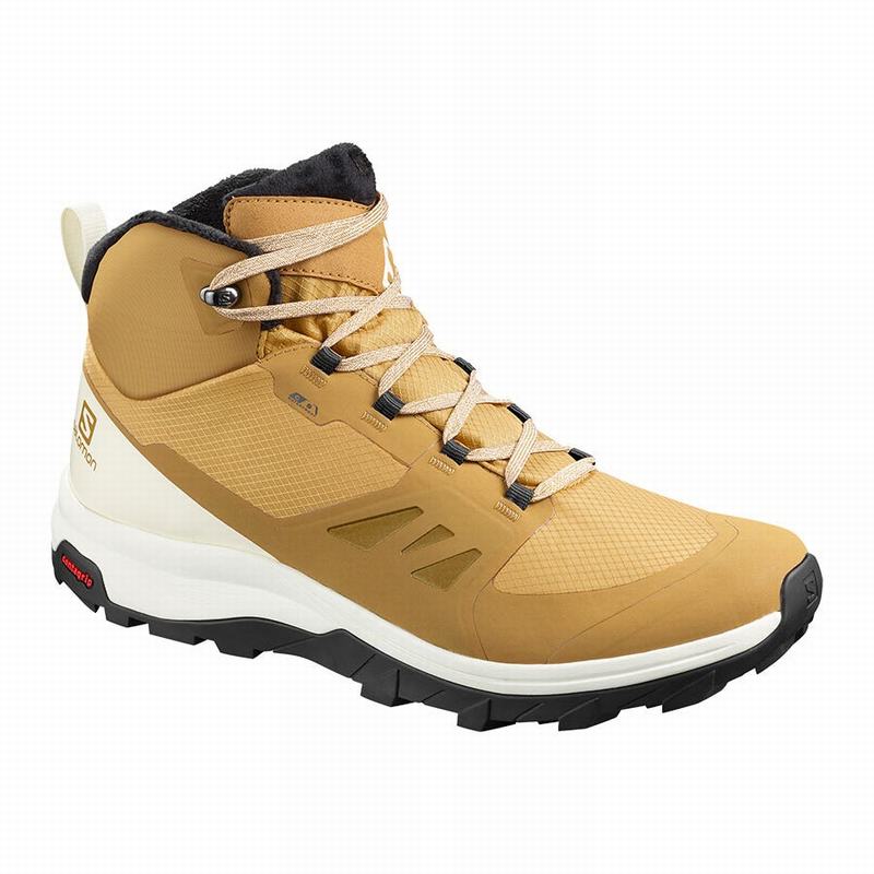 Salomon OUTSNAP CLIMASALOMON™ WATERPROOF Téli Bakancs Férfi Barna/Fehér | HU071685