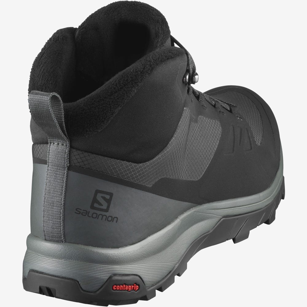 Salomon OUTSNAP CLIMASALOMON™ WATERPROOF Téli Bakancs Férfi Fekete | HU328670