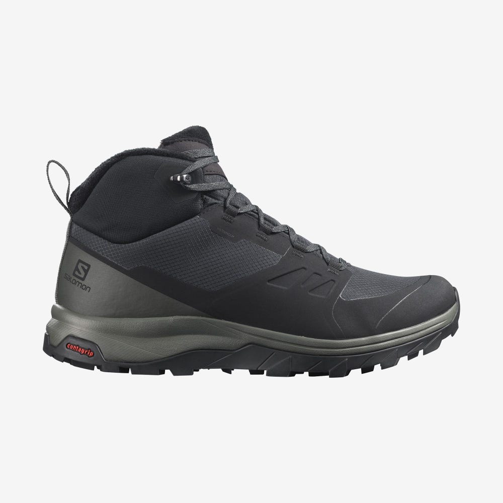 Salomon OUTSNAP CLIMASALOMON™ WATERPROOF Téli Bakancs Férfi Fekete | HU328670