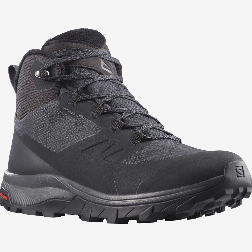 Salomon OUTSNAP CLIMASALOMON™ WATERPROOF Téli Bakancs Női Fekete | HU365782