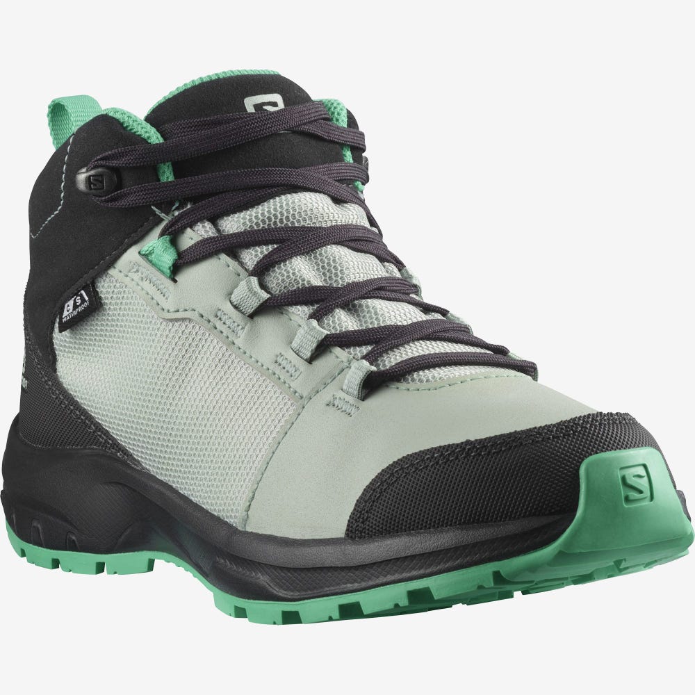 Salomon OUTWARD CLIMASALOMON™ WATERPROOF Túrabakancs Gyerek Világos Türkiz/Szürke/Menta | HU964123