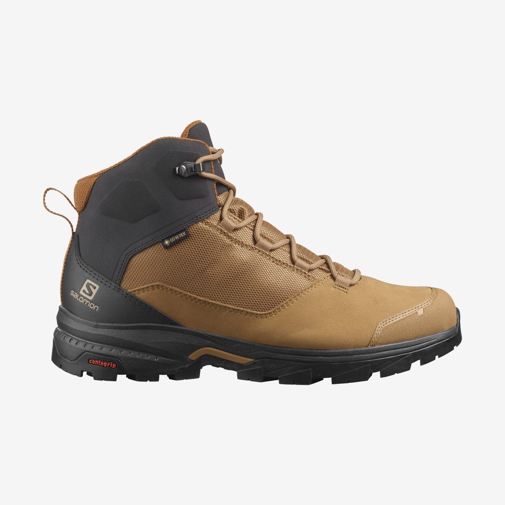 Salomon OUTWARD GORE-TEX Túrabakancs Férfi Barna | HU502179