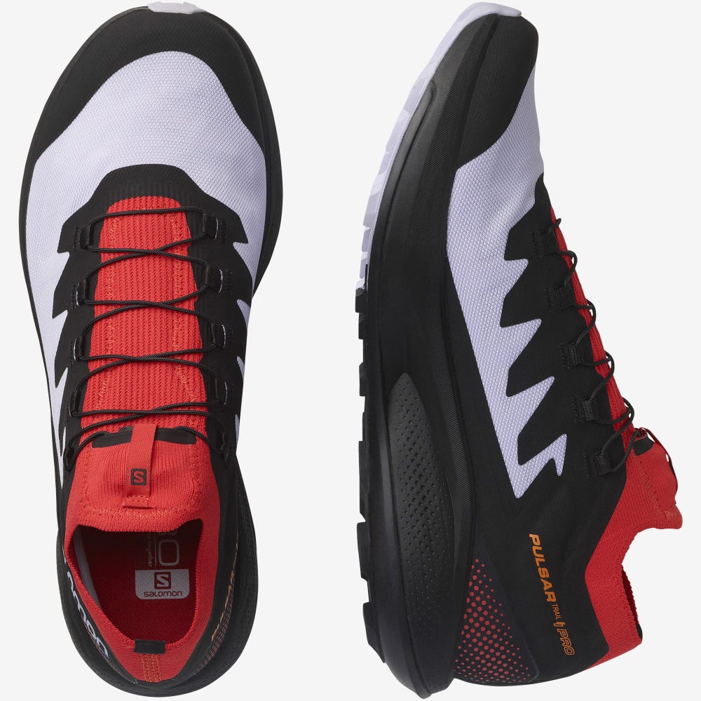 Salomon PULSAR TRAIL PRO Terepfutó Cipő Férfi Lila/Piros/Fekete | HU537182