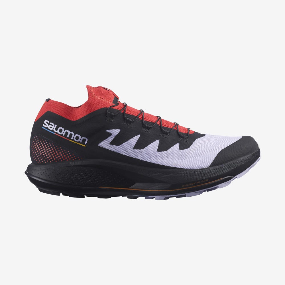 Salomon PULSAR TRAIL PRO Terepfutó Cipő Férfi Lila/Piros/Fekete | HU537182