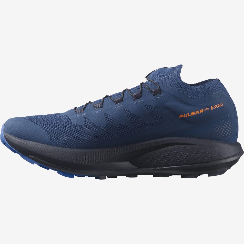 Salomon PULSAR TRAIL PRO Terepfutó Cipő Férfi Kék | HU724138