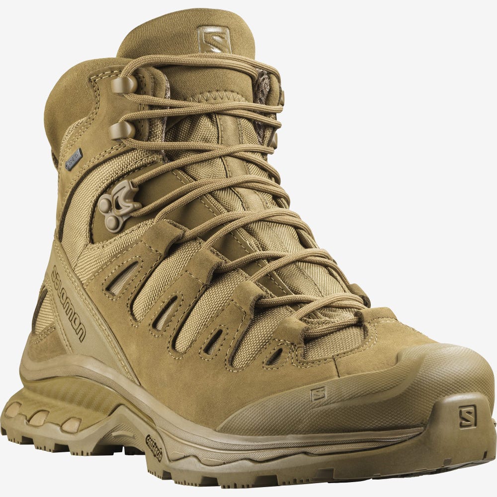 Salomon QUEST 4D GORE-TEX FORCES 2 Taktikai Bakancs Férfi Barna | HU107945