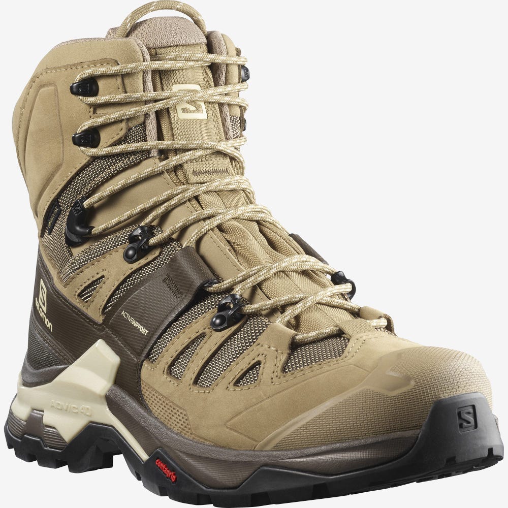 Salomon QUEST 4 GORE-TEX Túrabakancs Férfi Barna | HU249073