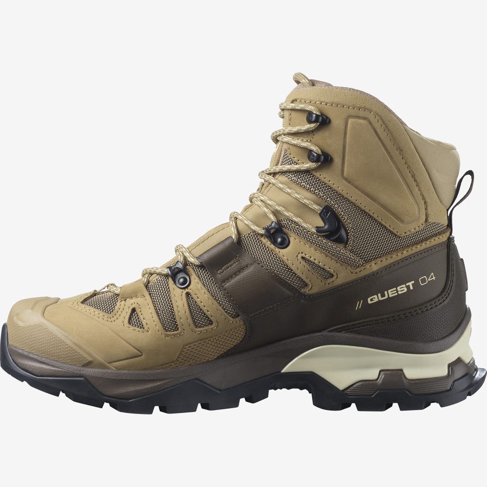 Salomon QUEST 4 GORE-TEX Túrabakancs Férfi Barna | HU249073