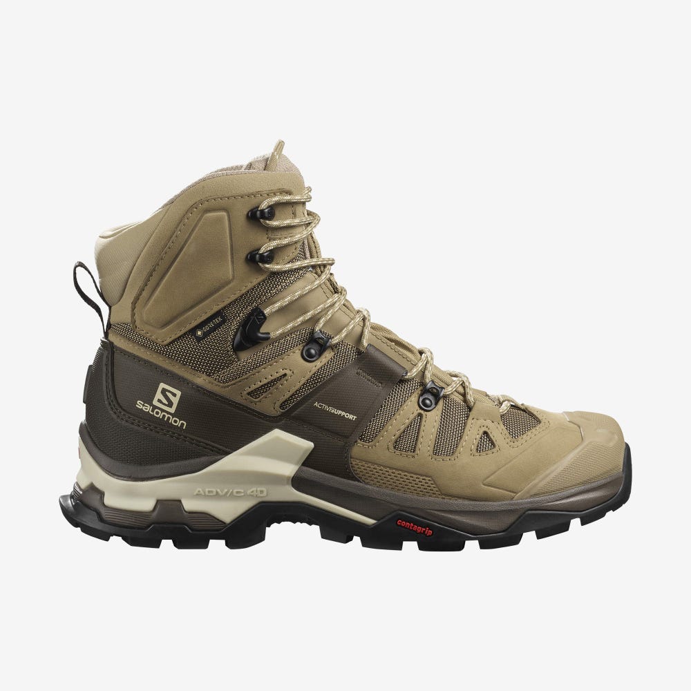 Salomon QUEST 4 GORE-TEX Túrabakancs Férfi Barna | HU249073