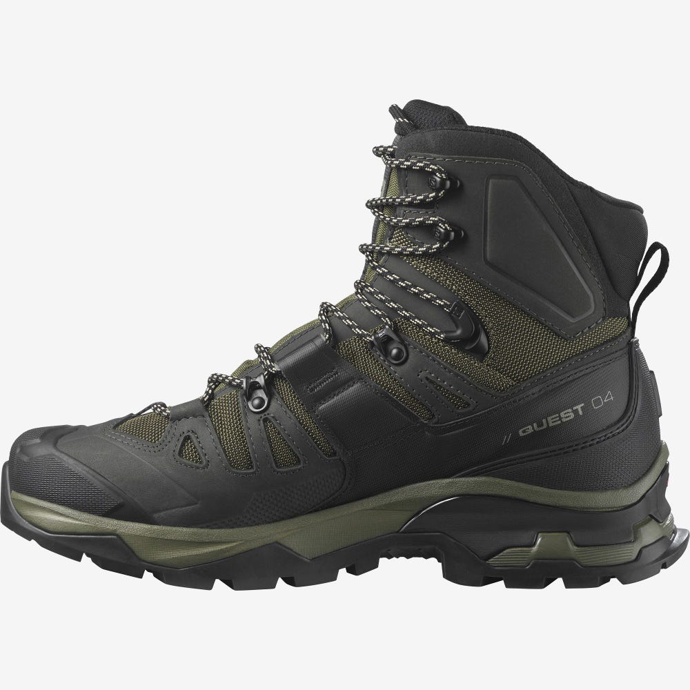 Salomon QUEST 4 GORE-TEX Túrabakancs Férfi Olivazöld | HU261547