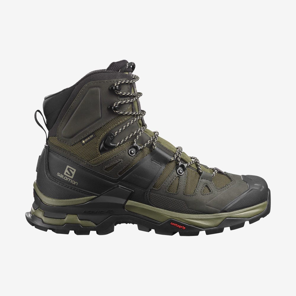 Salomon QUEST 4 GORE-TEX Túrabakancs Férfi Olivazöld | HU261547