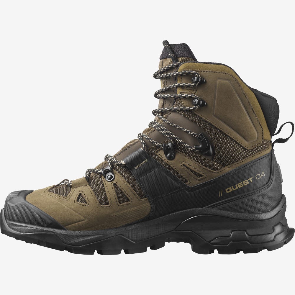 Salomon QUEST 4 GORE-TEX Túrabakancs Férfi Fekete | HU793804