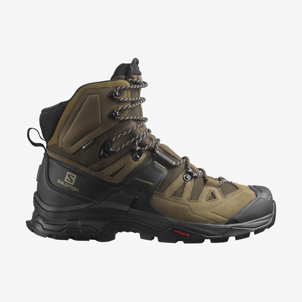 Salomon QUEST 4 GORE-TEX Túrabakancs Férfi Fekete | HU793804