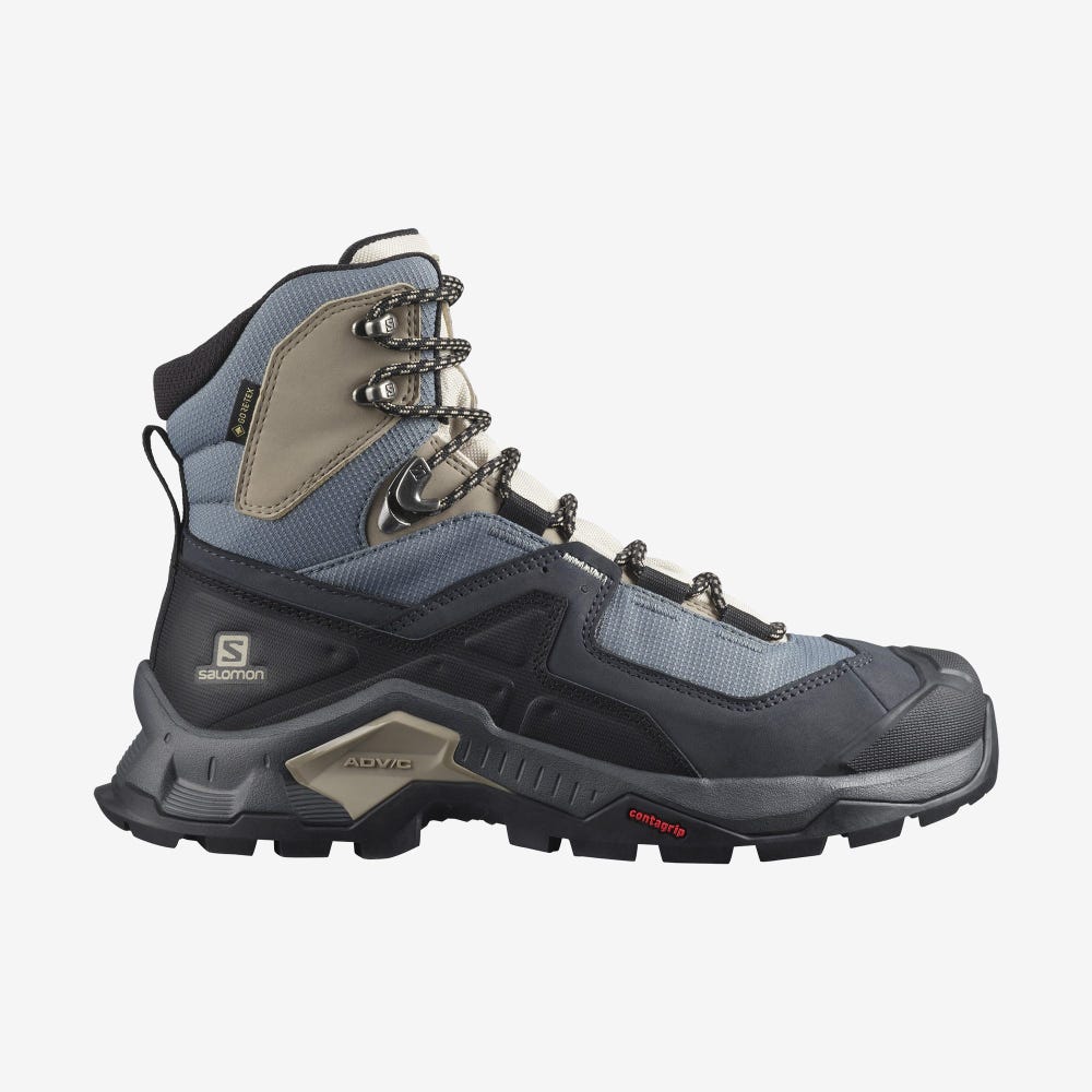 Salomon QUEST ELEMENT GORE-TEX Túrabakancs Női Szürke/Fekete/Bézs/Kék | HU470865