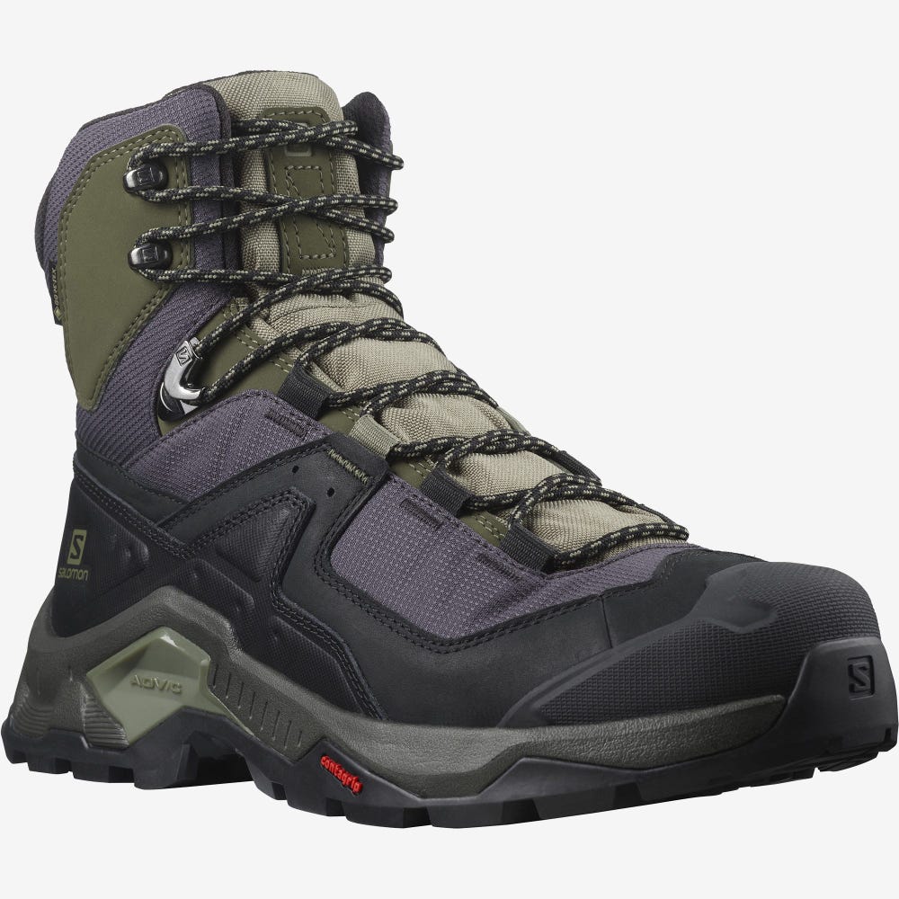 Salomon QUEST ELEMENT GORE-TEX Túrabakancs Férfi Fekete/MélyZöld/Olivazöld | HU659320