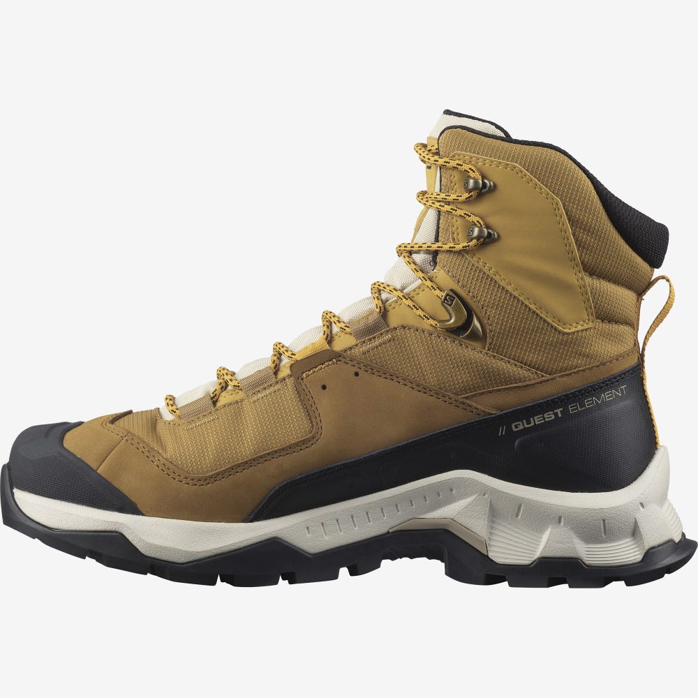 Salomon QUEST ELEMENT GORE-TEX Túrabakancs Férfi Barna | HU690142