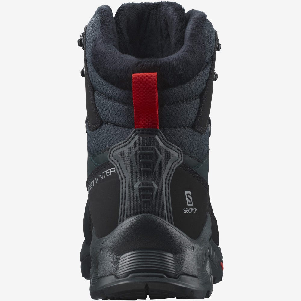 Salomon QUEST WINTER THINSULATE™ CLIMASALOMON™ WATERPROOF Téli Bakancs Női Fekete | HU293610