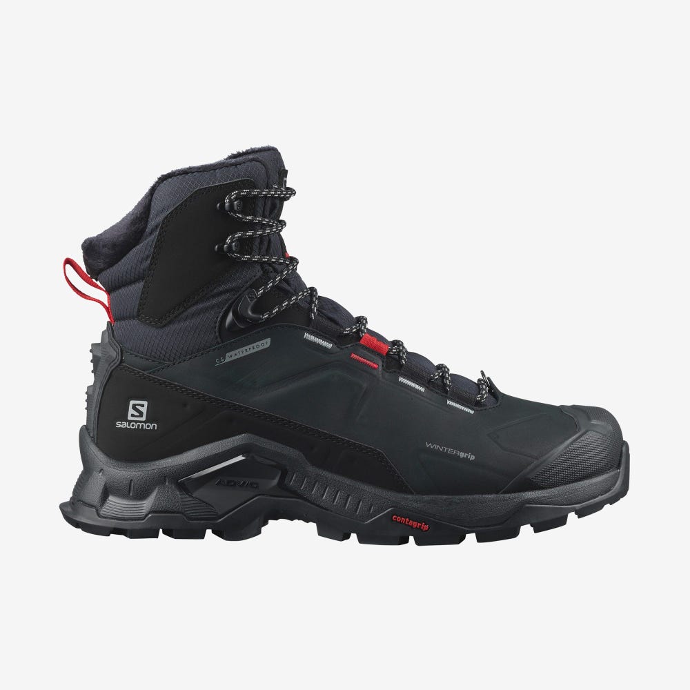 Salomon QUEST WINTER THINSULATE™ CLIMASALOMON™ WATERPROOF Téli Bakancs Női Fekete | HU293610