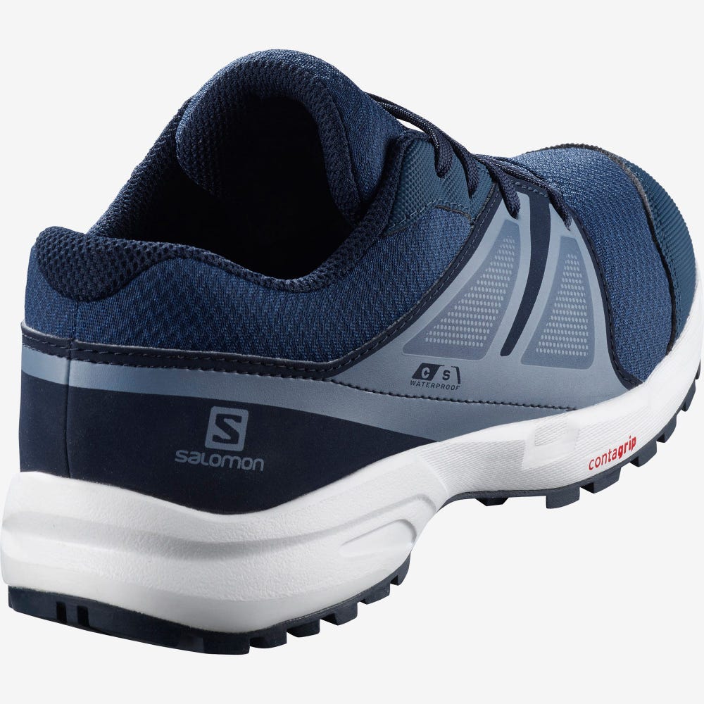 Salomon SENSE CLIMASALOMON™ WATERPROOF Futócipő Gyerek Sötétkék/Szürke | HU231648