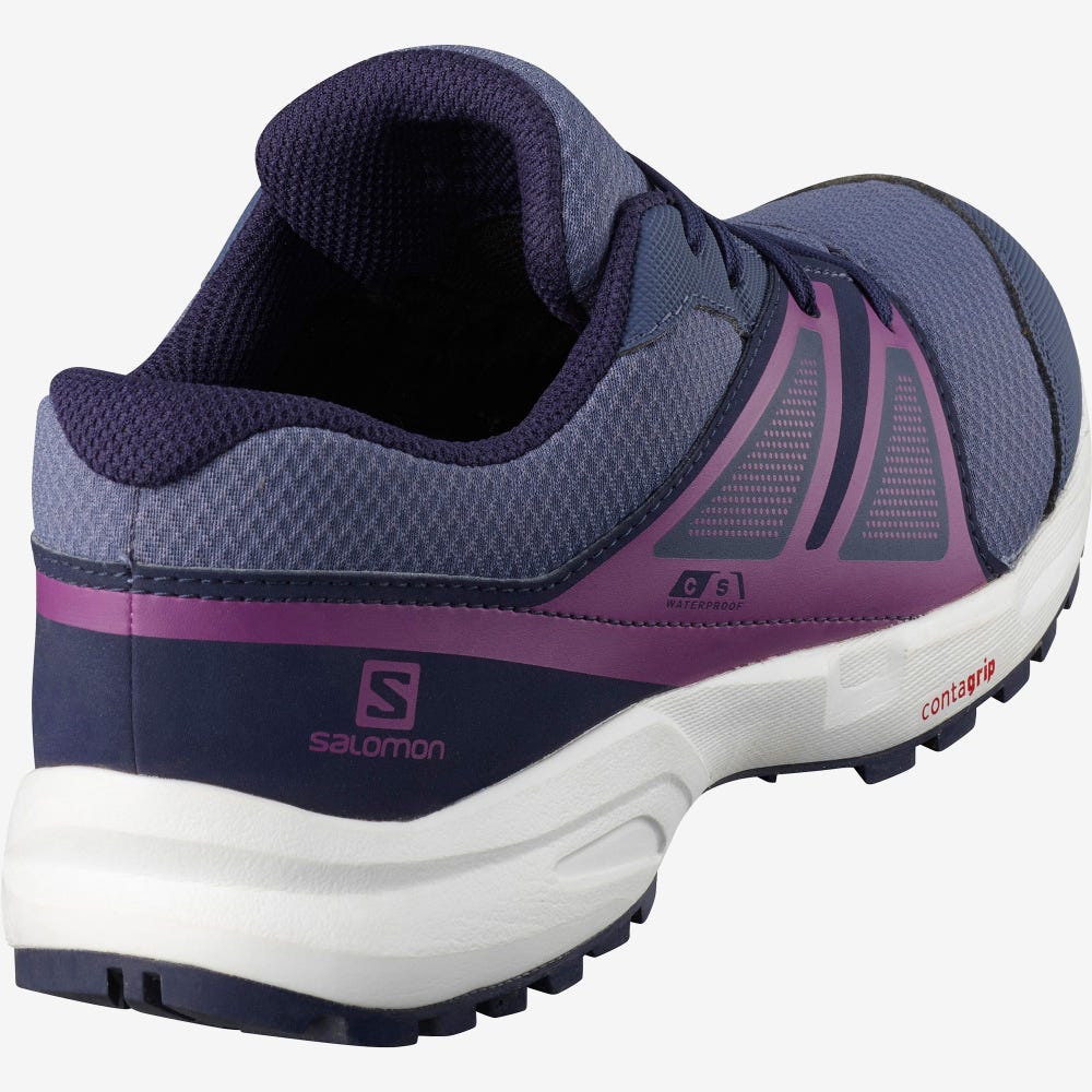 Salomon SENSE CLIMASALOMON™ WATERPROOF Futócipő Gyerek Kék/Lila | HU628971